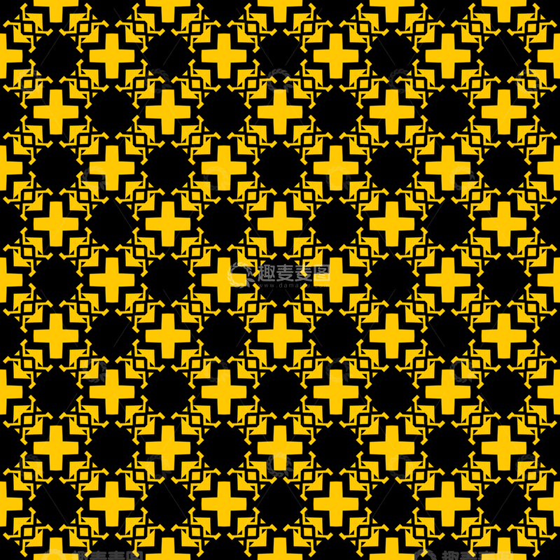源文件下载【趣麦麦图】黄黑几何花纹背景图765