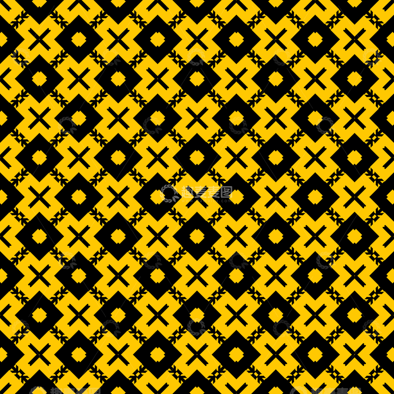 源文件下载【趣麦麦图】黄黑几何花纹背景图759