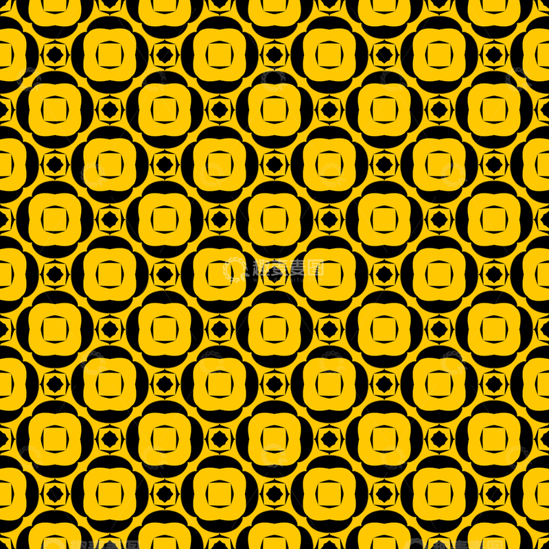 源文件下载【趣麦麦图】黄黑几何花纹背景图768