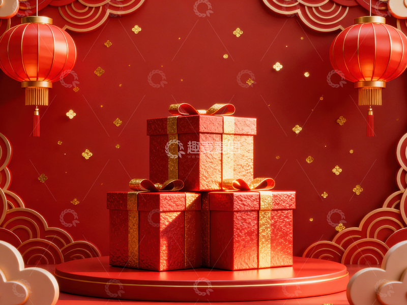 高清大图下载【趣麦麦图】 新年元旦春节背景_普屏523