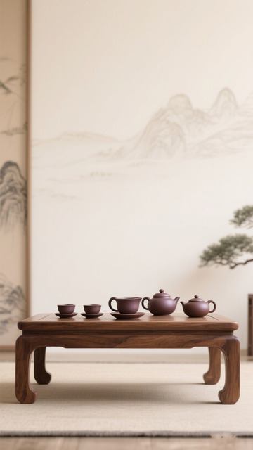 中式茶具禅意摆放