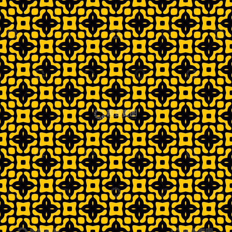 源文件下载【趣麦麦图】黄黑几何花纹背景图744