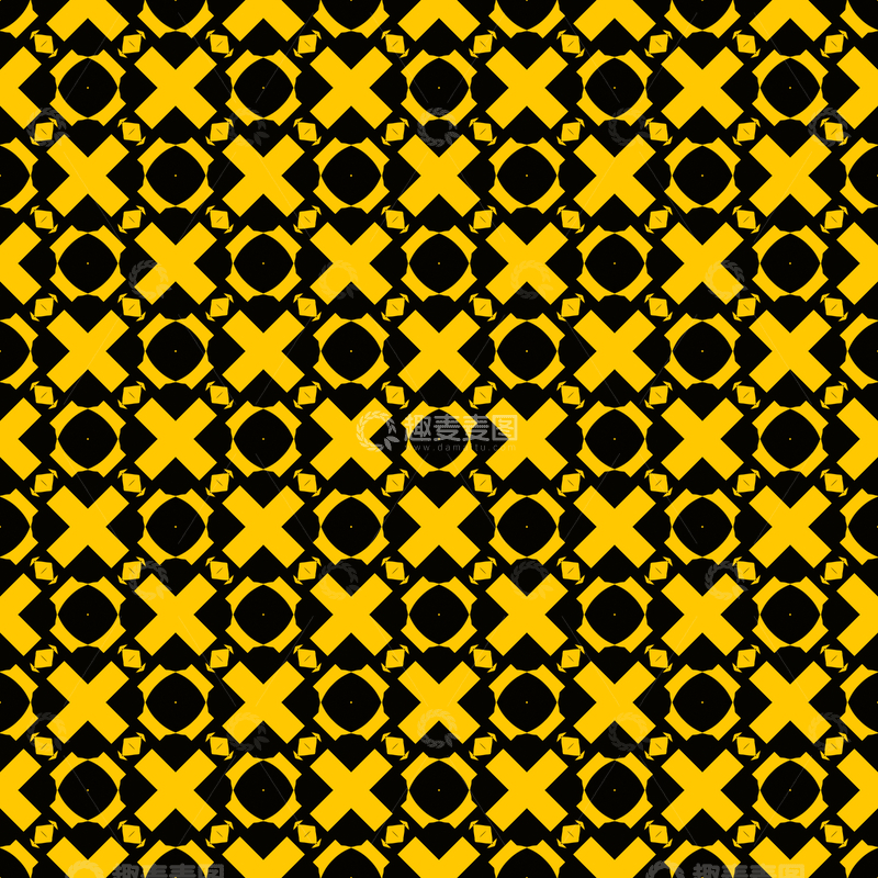 源文件下载【趣麦麦图】黄黑几何花纹背景图762