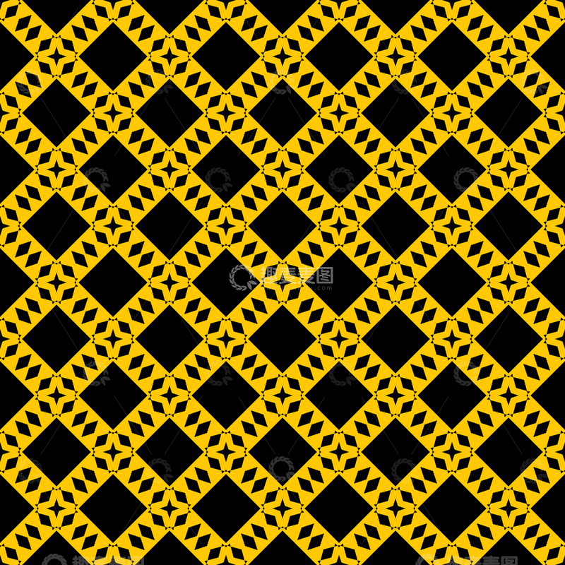 源文件下载【趣麦麦图】黄黑几何花纹背景图760