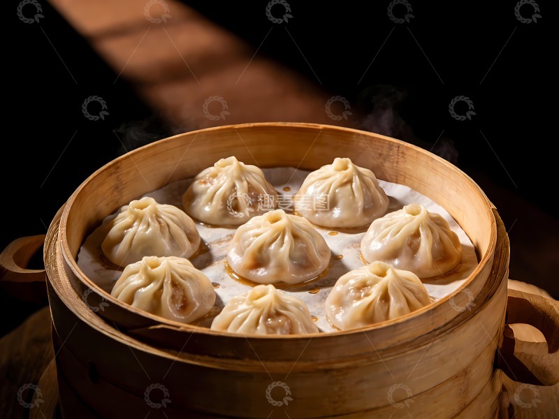 高清大图下载【趣麦麦图】灌汤包摄影图片