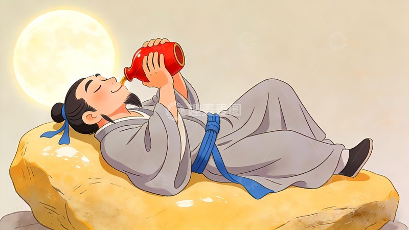 高清大图下载【趣麦麦图】古人饮酒图片