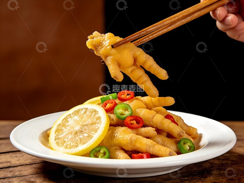 高清大图下载【趣麦麦图】一盘柠檬鸡爪