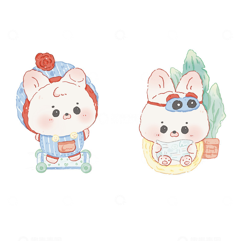 高清大图下载【趣麦麦图】可爱小兔子图案