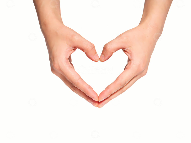 高清大图下载【趣麦麦图】双手向下做出爱心姿势