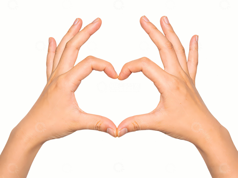 高清大图下载【趣麦麦图】双手做出爱心手势
