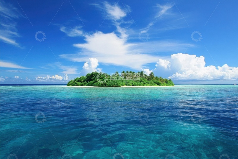 高清大图下载【趣麦麦图】大海上的海岛自然美景
