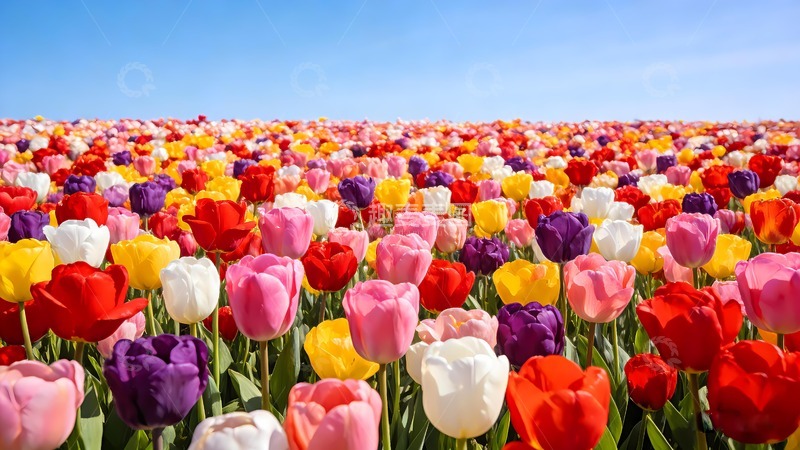 高清大图下载【趣麦麦图】郁金香花海图片