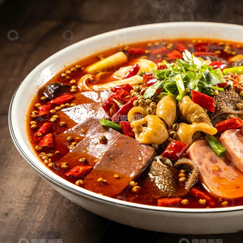 高清大图下载【趣麦麦图】美味毛血旺特写