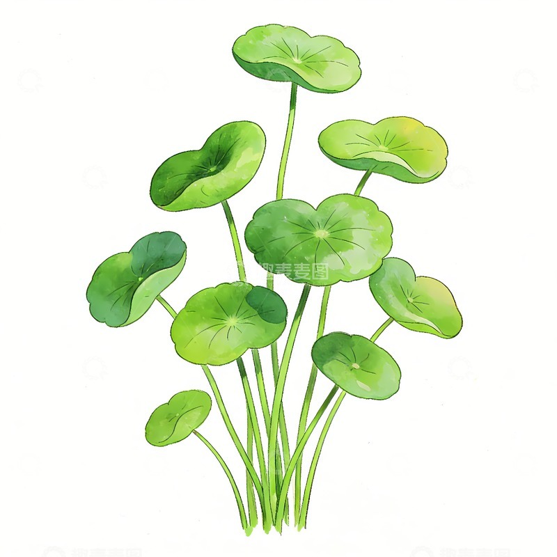 高清大图下载【趣麦麦图】金钱草中药图片