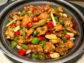 一盘美味干锅鸡