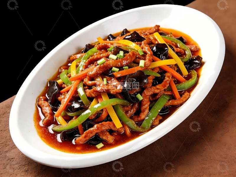 高清大图下载【趣麦麦图】一盘鱼香肉丝图片