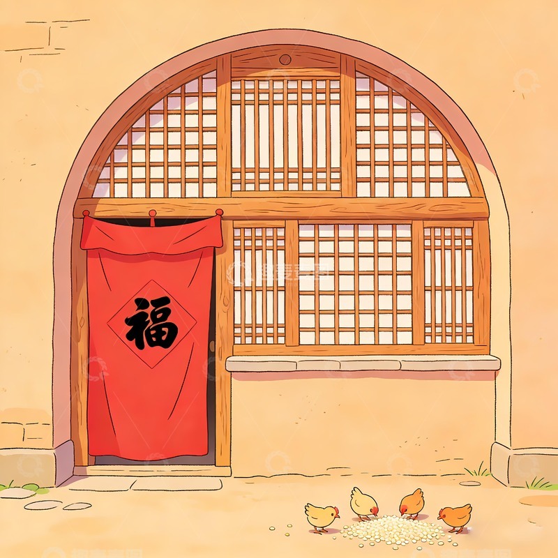 高清大图下载【趣麦麦图】窑洞窗子门窗