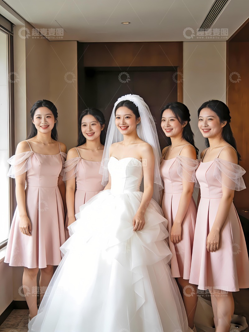 高清大图下载【趣麦麦图】新娘伴娘结婚