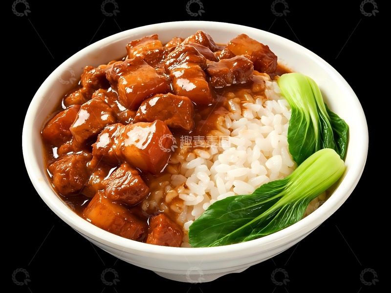 高清大图下载【趣麦麦图】一碗卤肉饭图片