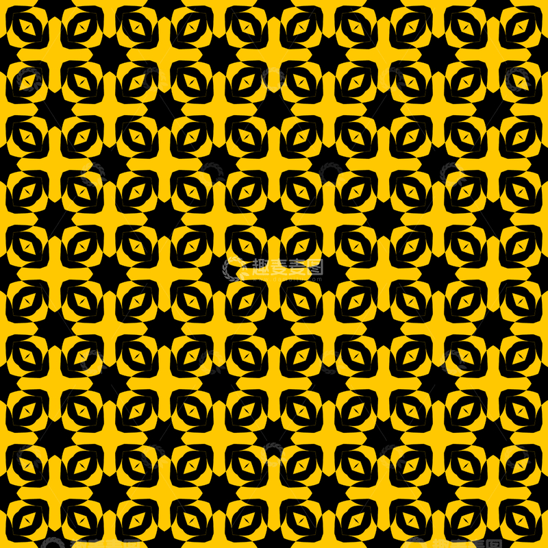 源文件下载【趣麦麦图】黄黑几何花纹背景图832