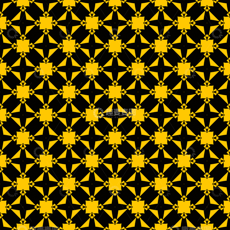 源文件下载【趣麦麦图】黄黑几何花纹背景图781