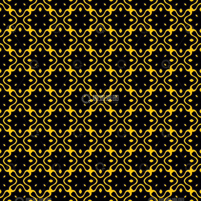 源文件下载【趣麦麦图】黄黑几何花纹背景图847