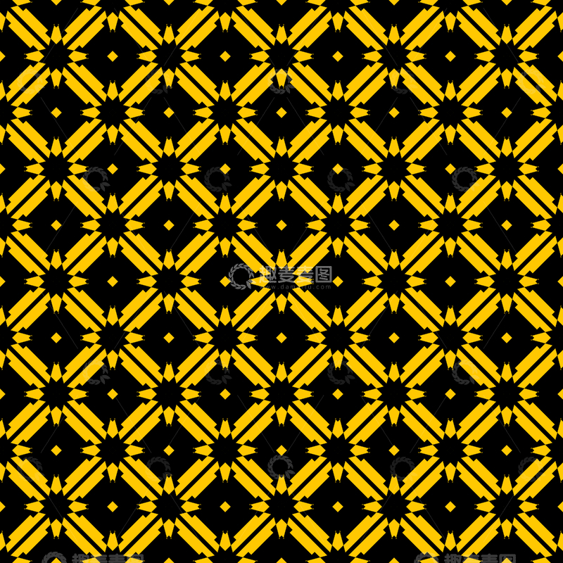 源文件下载【趣麦麦图】黄黑几何花纹背景图813