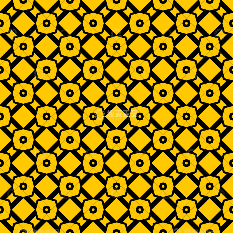 源文件下载【趣麦麦图】黄黑几何花纹背景图796