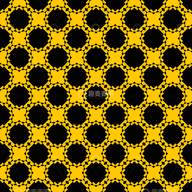 源文件下载【趣麦麦图】黄黑几何花纹背景图799