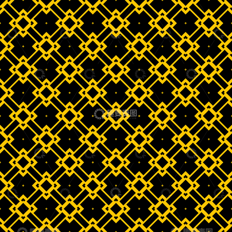 源文件下载【趣麦麦图】黄黑几何花纹背景图776