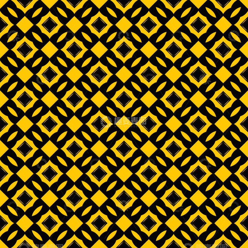 源文件下载【趣麦麦图】黄黑几何花纹背景图812