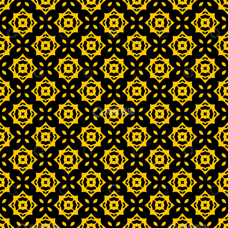 源文件下载【趣麦麦图】黄黑几何花纹背景图850