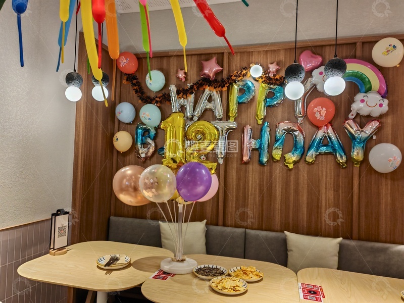 高清大图下载【趣麦麦图】生日派对装饰气球场景布置