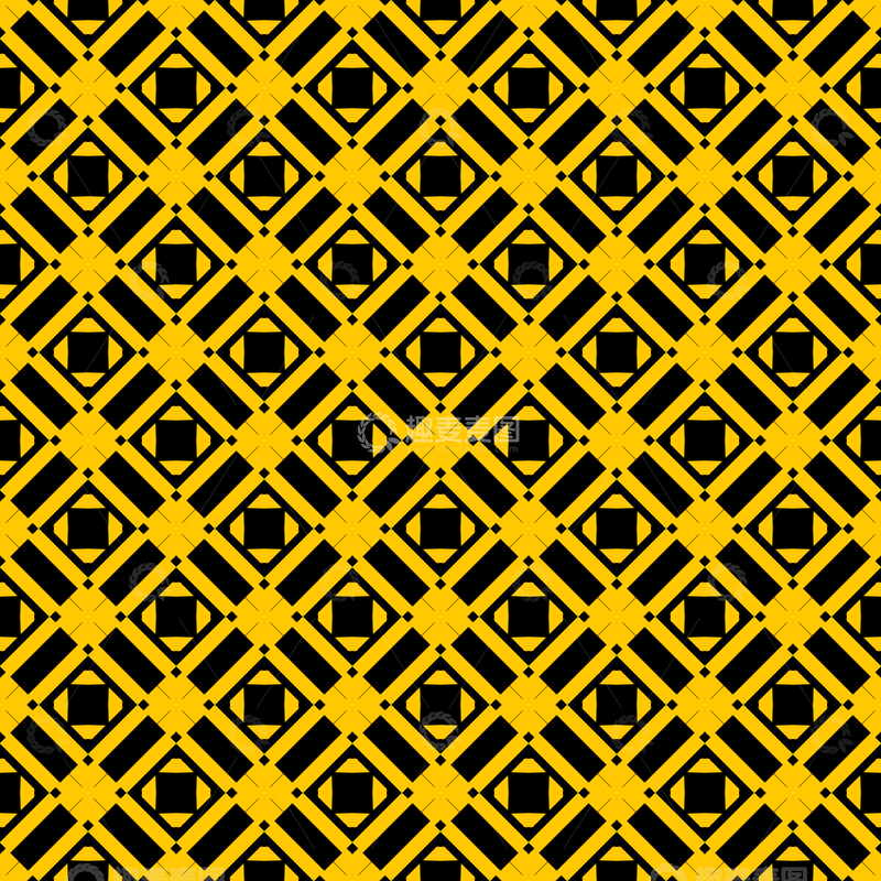 源文件下载【趣麦麦图】黄黑几何花纹背景图874