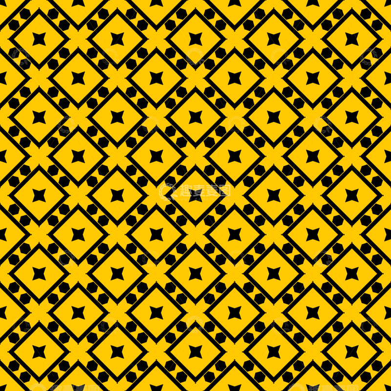 源文件下载【趣麦麦图】黄黑几何花纹背景图880