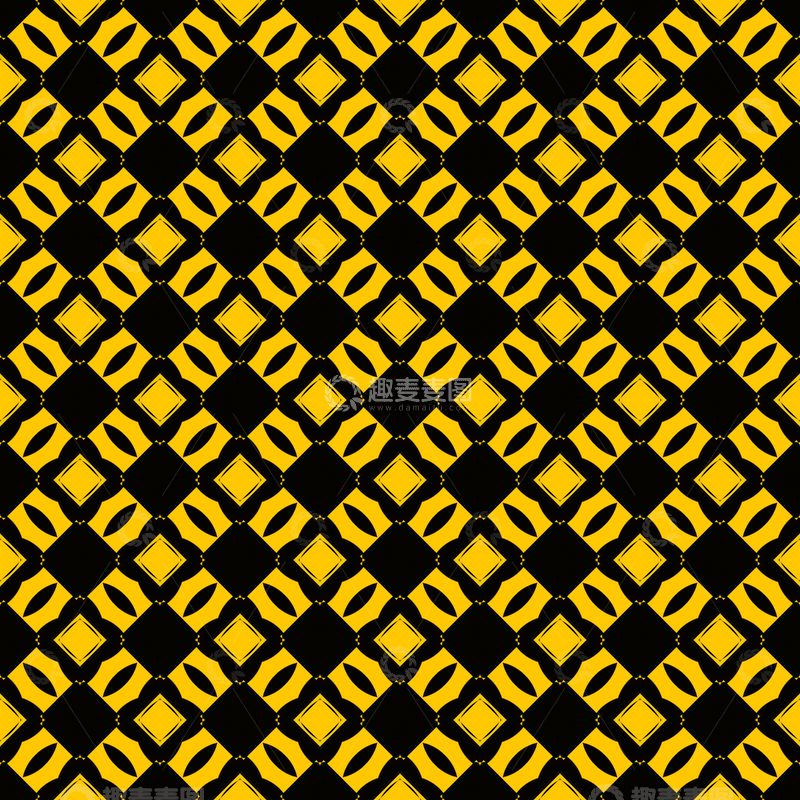 源文件下载【趣麦麦图】黄黑几何花纹背景图898