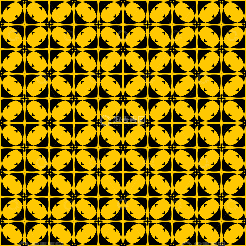 源文件下载【趣麦麦图】黄黑几何花纹背景图853