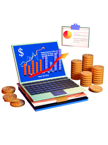 金融理财图表笔记本电脑素材