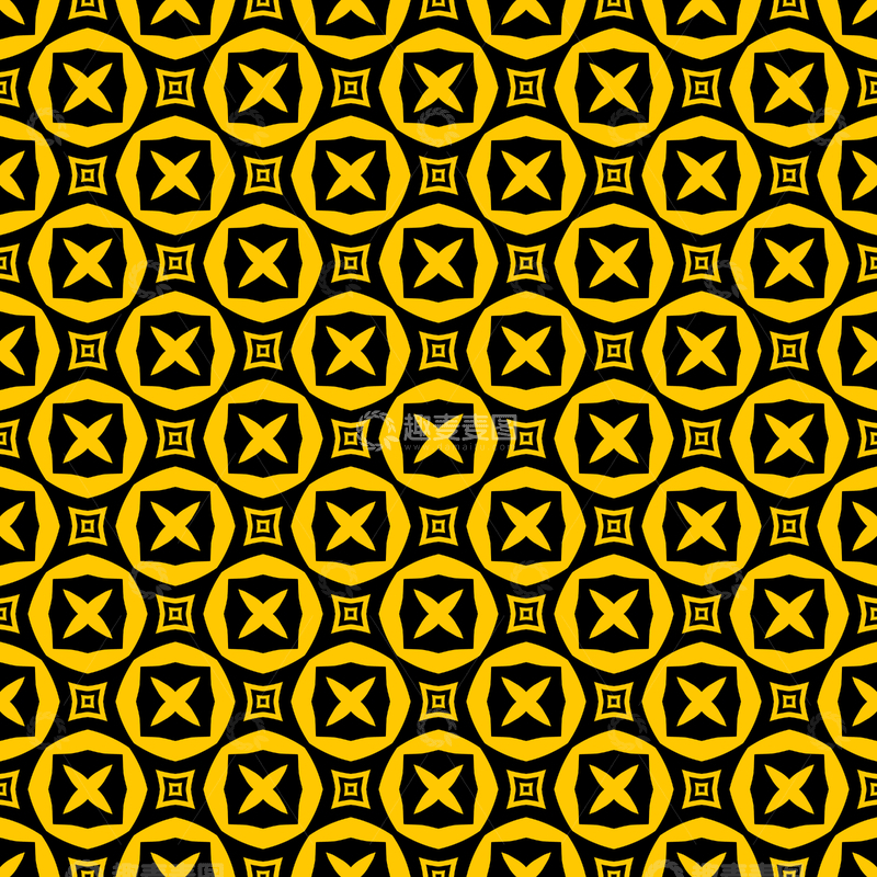 源文件下载【趣麦麦图】黄黑几何花纹背景图888