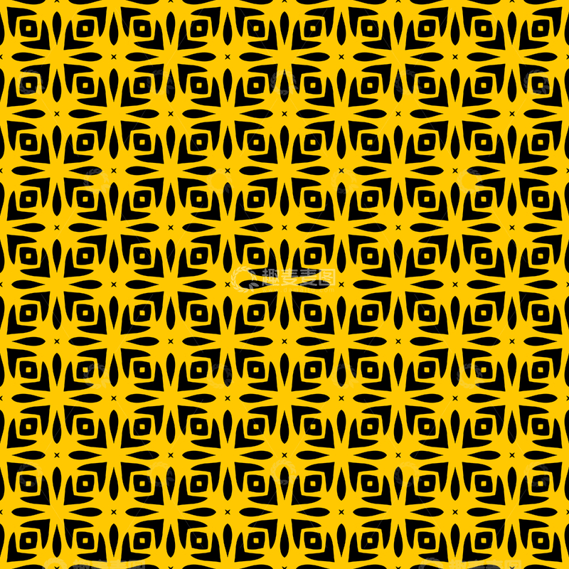 源文件下载【趣麦麦图】黄黑几何花纹背景图843
