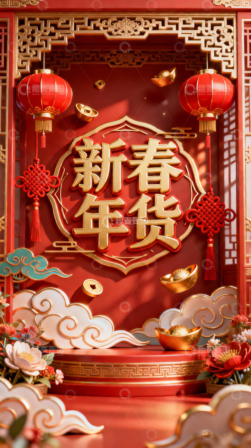高清大图下载【趣麦麦图】新春年货节庆装饰设计