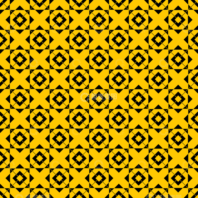 源文件下载【趣麦麦图】黄黑几何花纹背景图842