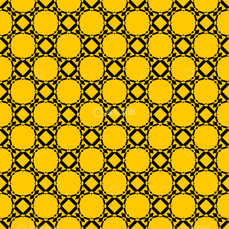 源文件下载【趣麦麦图】黄黑几何花纹背景图863