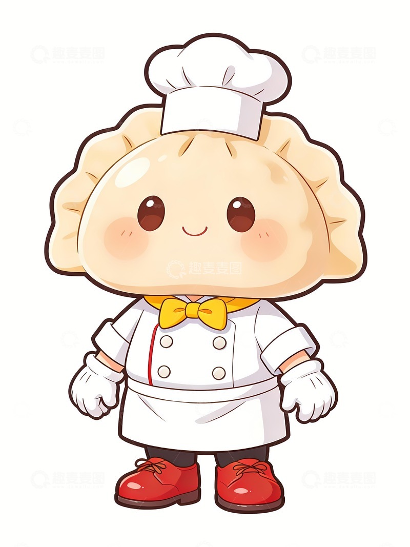 高清大图下载【趣麦麦图】一个Q版饺子