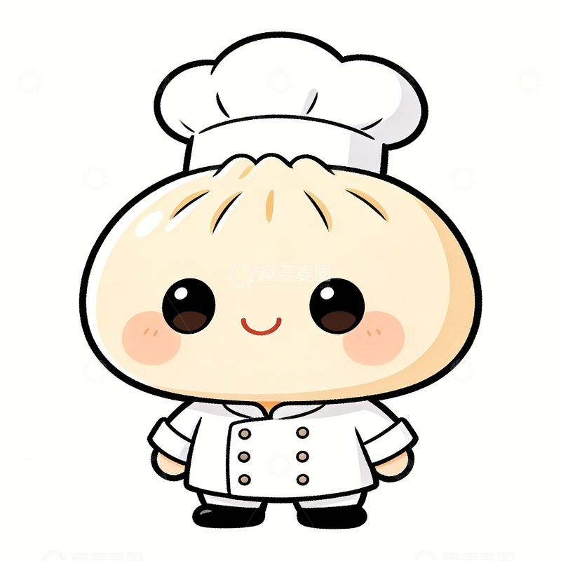 高清大图下载【趣麦麦图】一个可爱的包子绘画