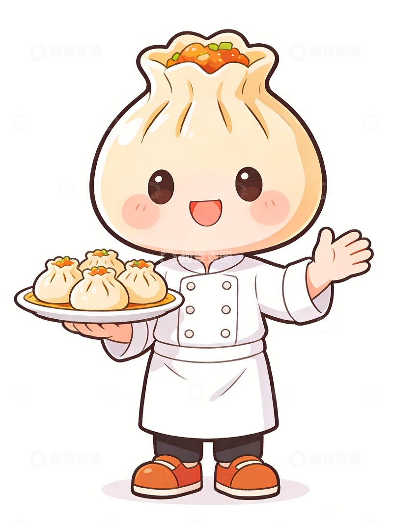 高清大图下载【趣麦麦图】一个Q版烧麦