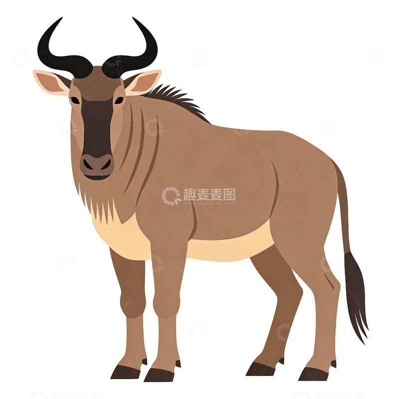 高清大图下载【趣麦麦图】非洲角码插画