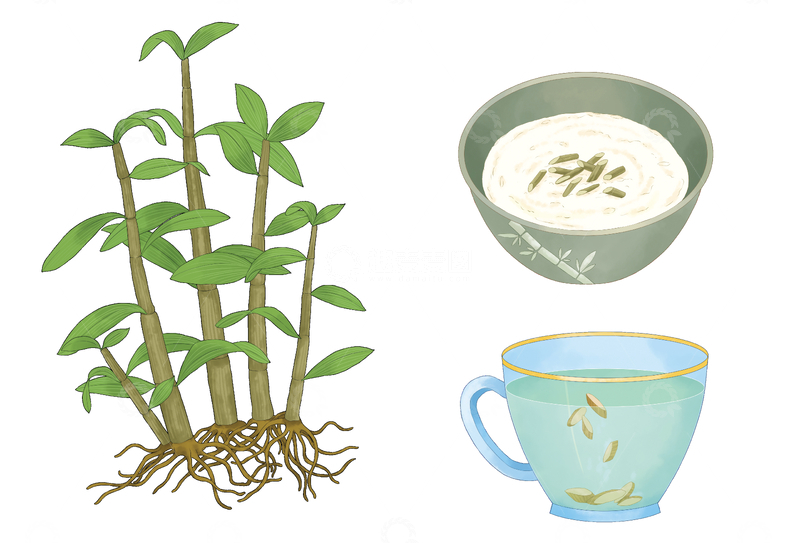 源文件下载【趣麦麦图】药食同源石斛插画