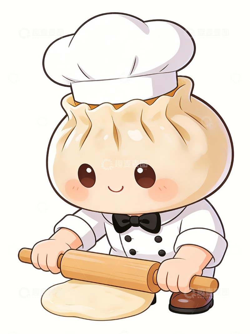 高清大图下载【趣麦麦图】一个烧麦插画