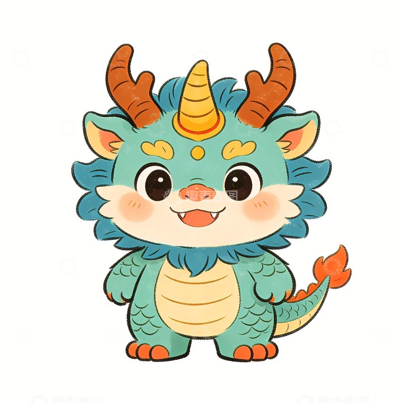 高清大图下载【趣麦麦图】年兽瑞兽吉祥